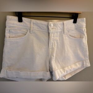 Hudson Croxley mid thigh Women's White Denim Shorts